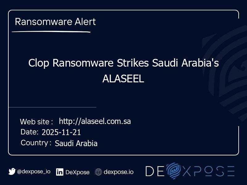 Clop Ransomware Strikes Saudi Arabia's ALASEEL