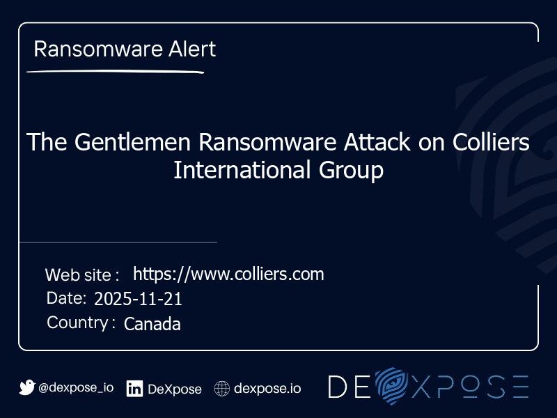 The Gentlemen Ransomware Attack on Colliers International Group