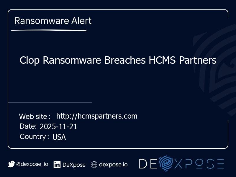 Clop Ransomware Breaches HCMS Partners