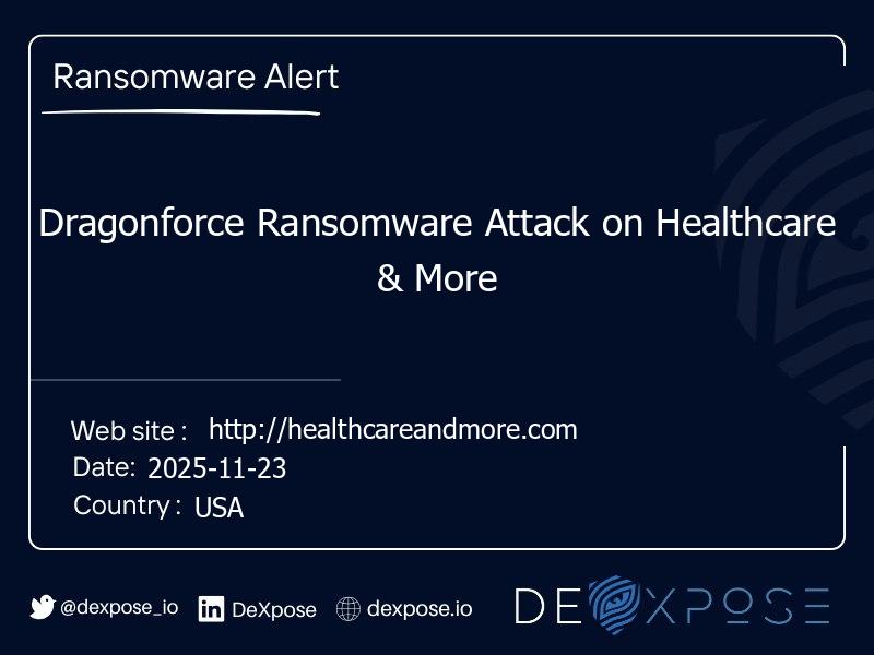 Dragonforce Ransomware Attack on Healthcare & More