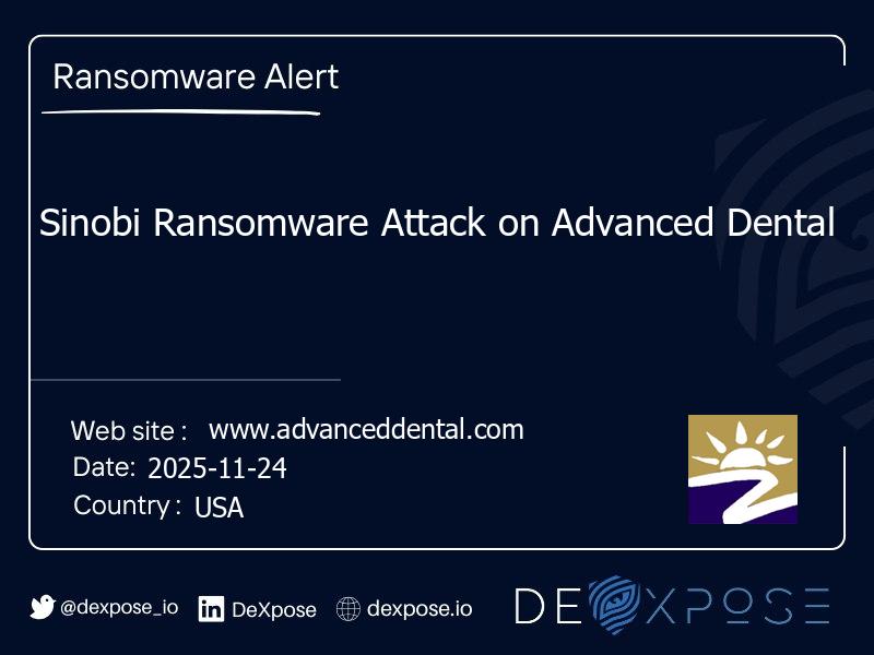 Sinobi Ransomware Attack on Advanced Dental