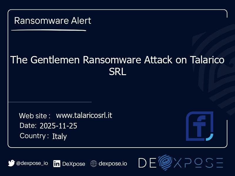 The Gentlemen Ransomware Attack on Talarico SRL
