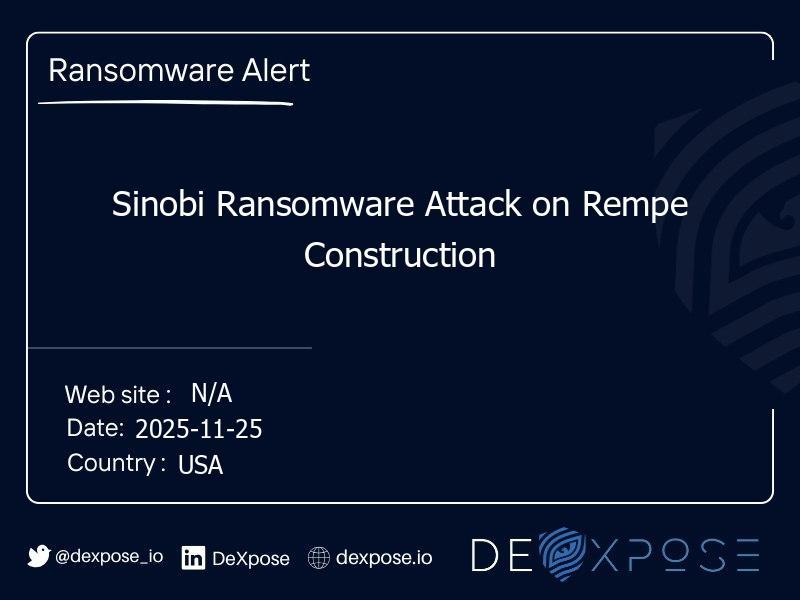 Sinobi Ransomware Attack on Rempe Construction