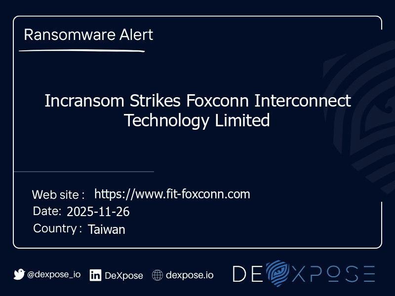 Incransom Strikes Foxconn Interconnect Technology Limited