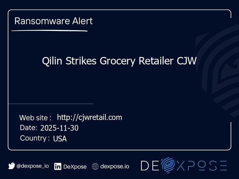 Qilin Strikes Grocery Retailer CJW