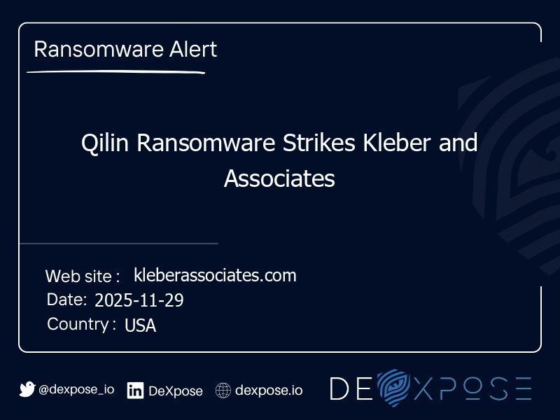 Qilin Ransomware Strikes Kleber and Associates