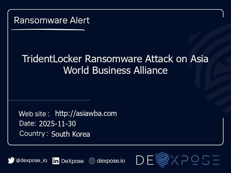 TridentLocker Ransomware Attack on Asia World Business Alliance
