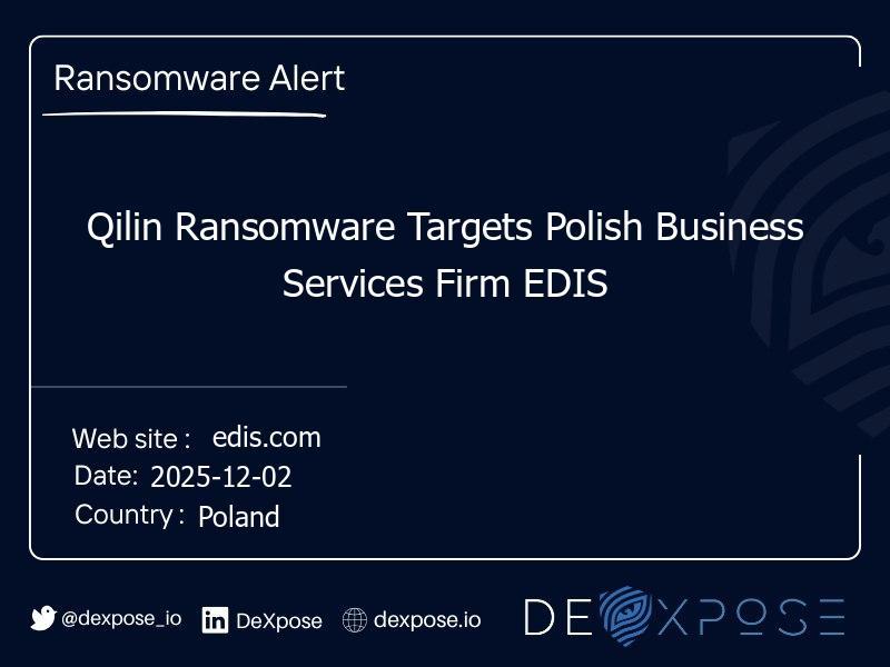 Qilin Ransomware Targets Polish Business Services Firm EDIS