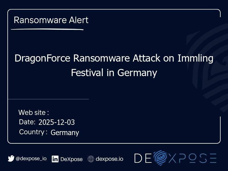 DragonForce Ransomware Attack on Immling Festival in Germany