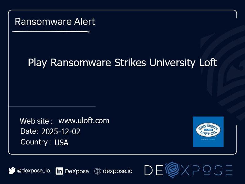 Play Ransomware Strikes University Loft