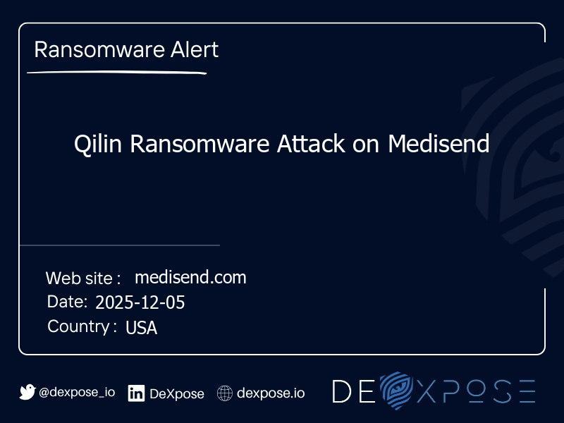 Qilin Ransomware Attack on Medisend