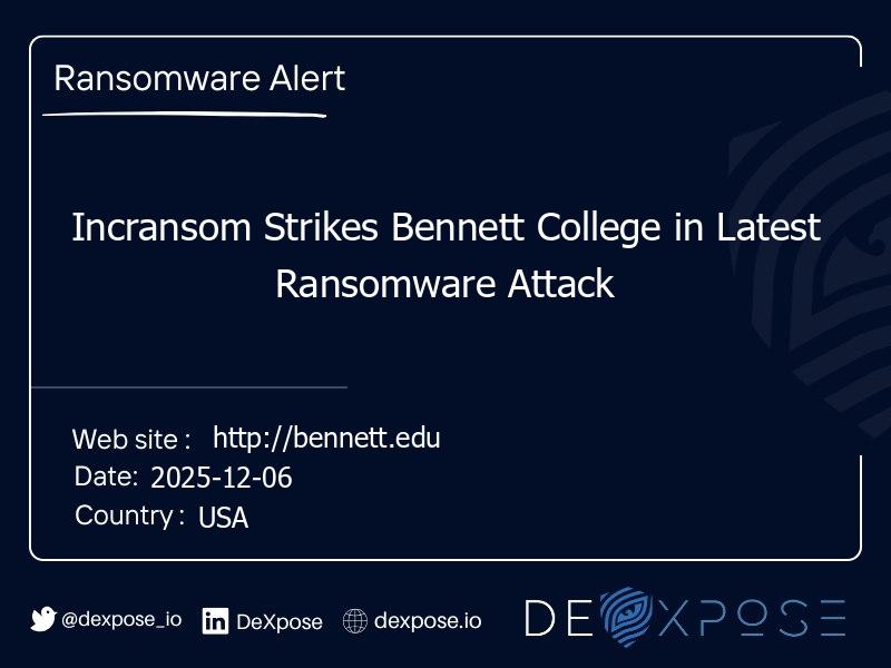 Incransom Strikes Bennett College in Latest Ransomware Attack