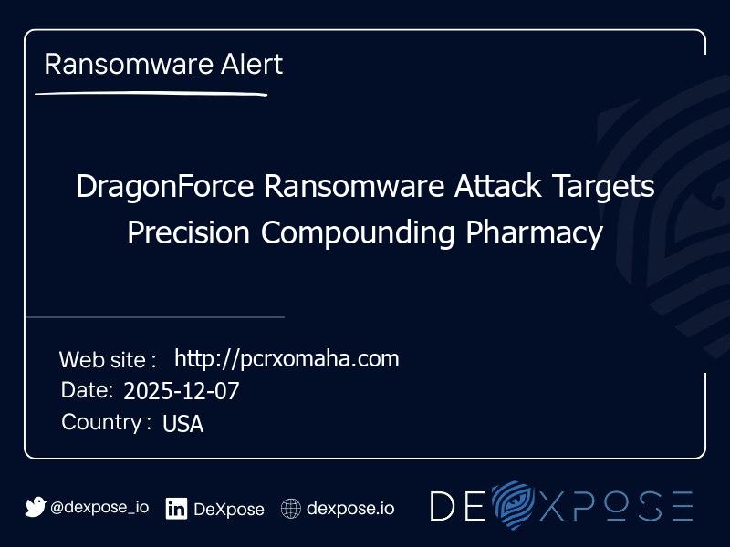 DragonForce Ransomware Attack Targets Precision Compounding Pharmacy