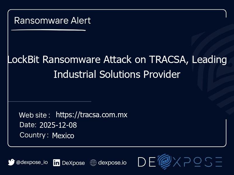 LockBit Ransomware Attack on TRACSA, Leading Industrial Solutions Provider