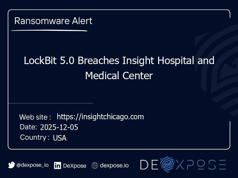 LockBit 5.0 Breaches Insight Hospital and Medical Center