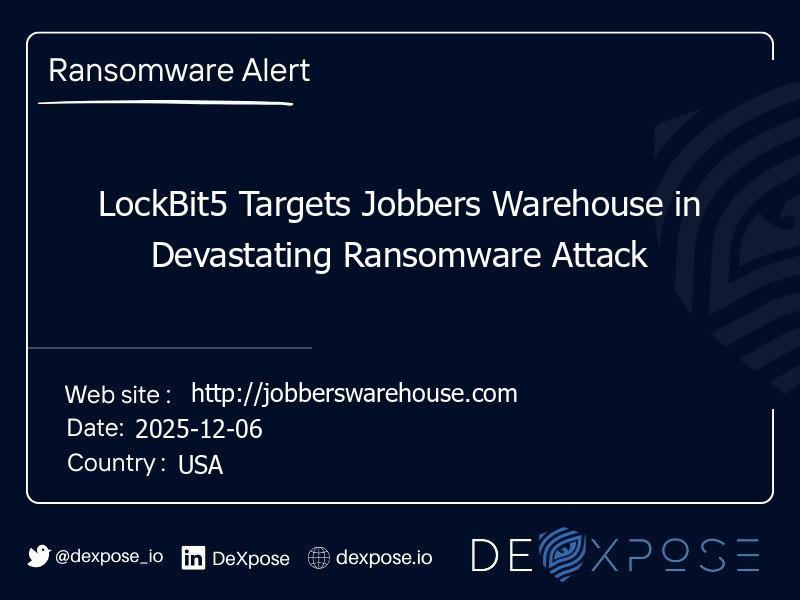 LockBit5 Targets Jobbers Warehouse in Devastating Ransomware Attack