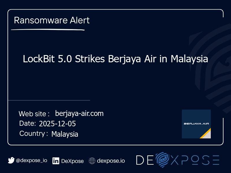 LockBit 5.0 Strikes Berjaya Air in Malaysia