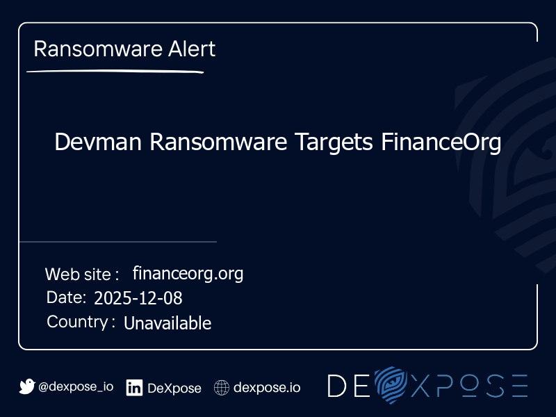 Devman Ransomware Targets FinanceOrg