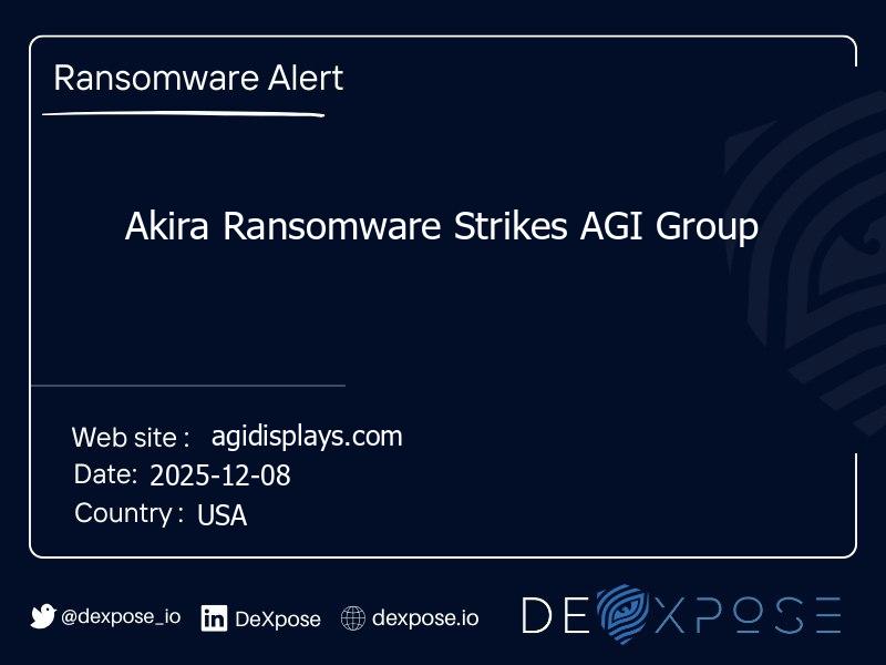Akira Ransomware Strikes AGI Group