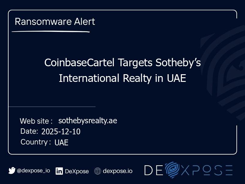 CoinbaseCartel Targets Sotheby’s International Realty in UAE
