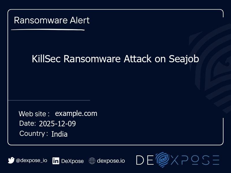 KillSec Ransomware Attack on Seajob