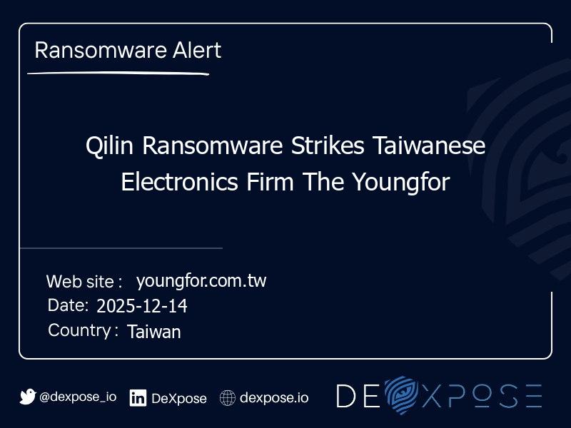 Qilin Ransomware Strikes Taiwanese Electronics Firm The Youngfor