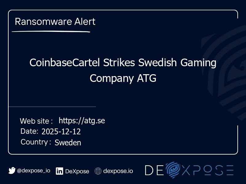 CoinbaseCartel Strikes Swedish Gaming Company ATG