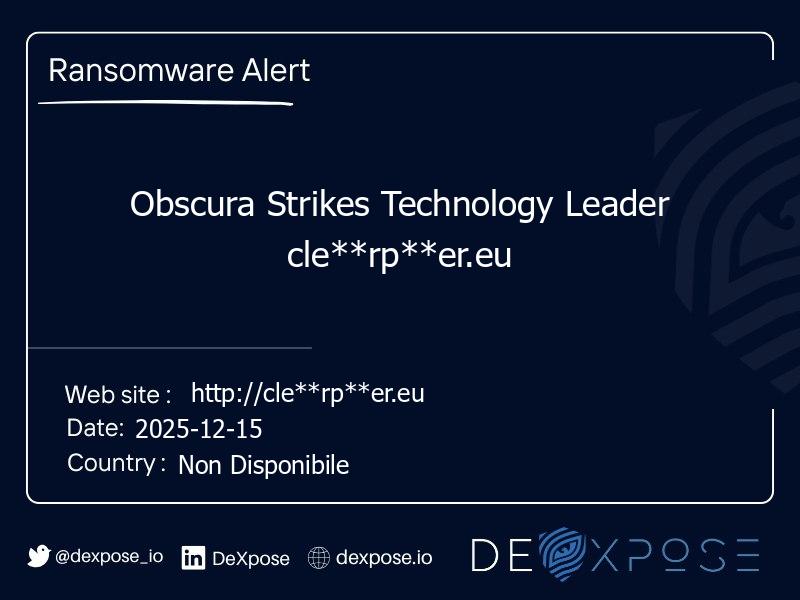 Obscura Strikes Technology Leader cle**rp**er.eu