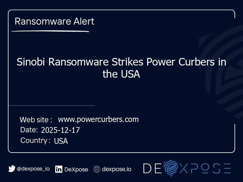 Sinobi Ransomware Strikes Power Curbers in the USA