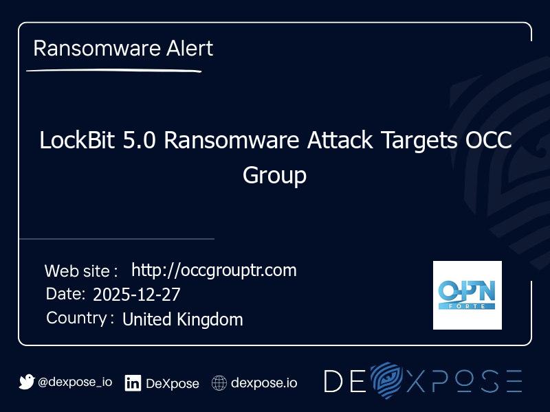 LockBit 5.0 Ransomware Attack Targets OCC Group