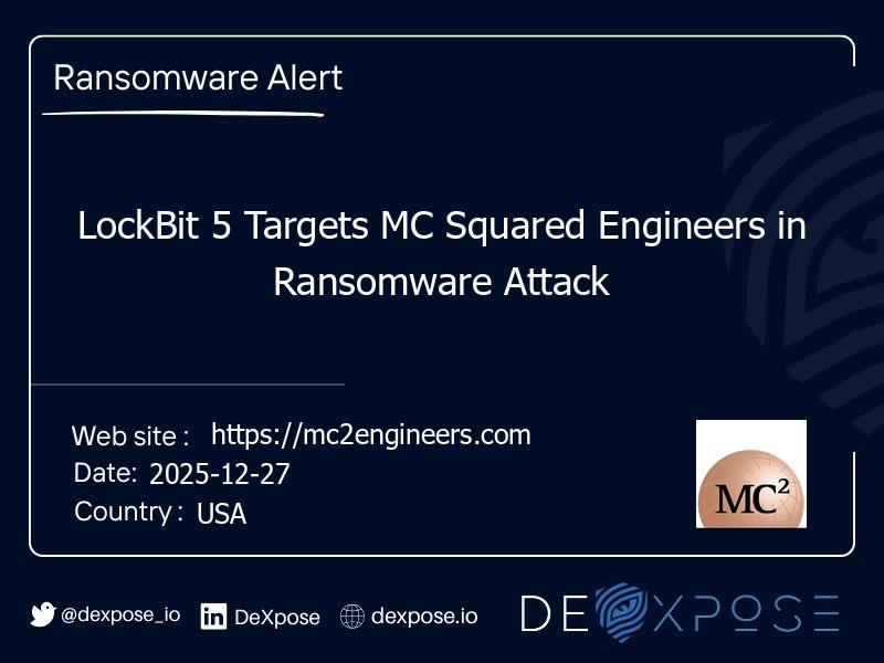 LockBit 5 Targets MC Squared Engineers in Ransomware Attack