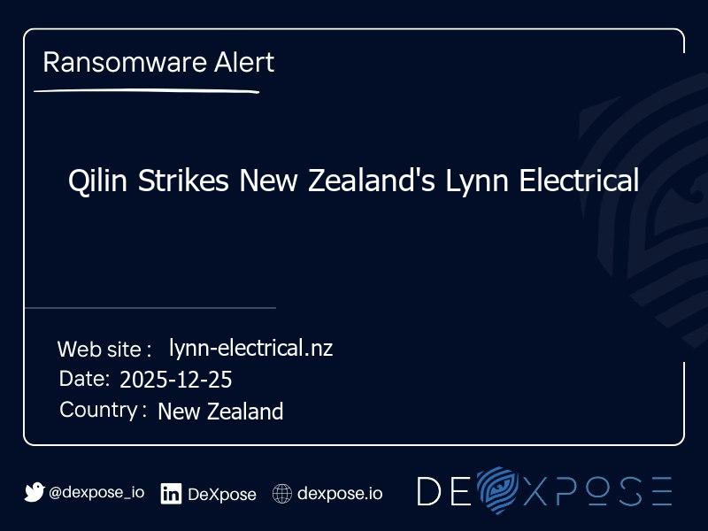 Qilin Strikes New Zealand's Lynn Electrical
