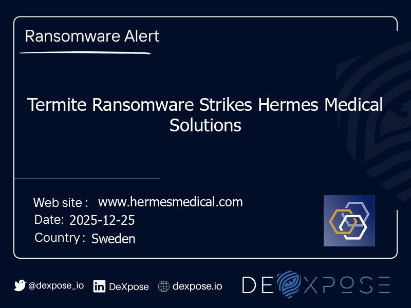 Termite Ransomware Strikes Hermes Medical Solutions