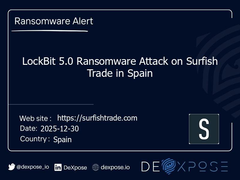 LockBit 5.0 Ransomware Attack on Surfish Trade in Spain