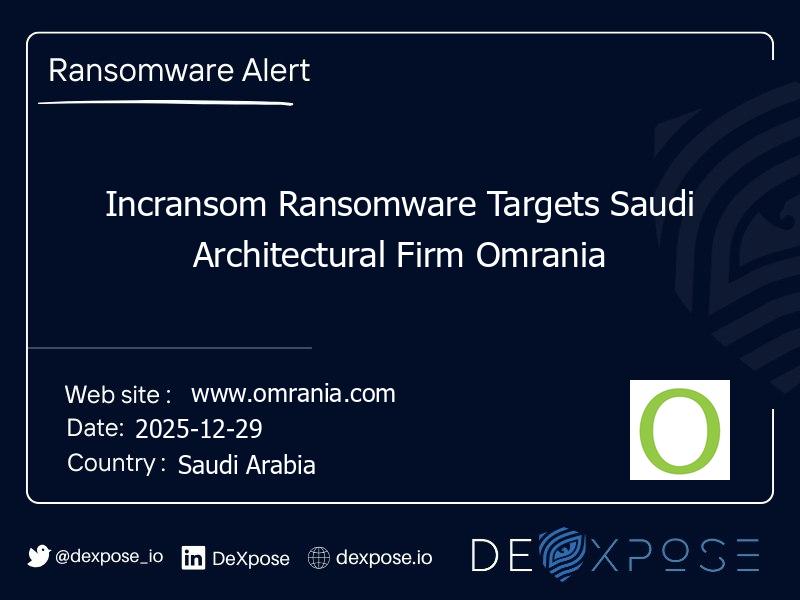 Incransom Ransomware Targets Saudi Architectural Firm Omrania