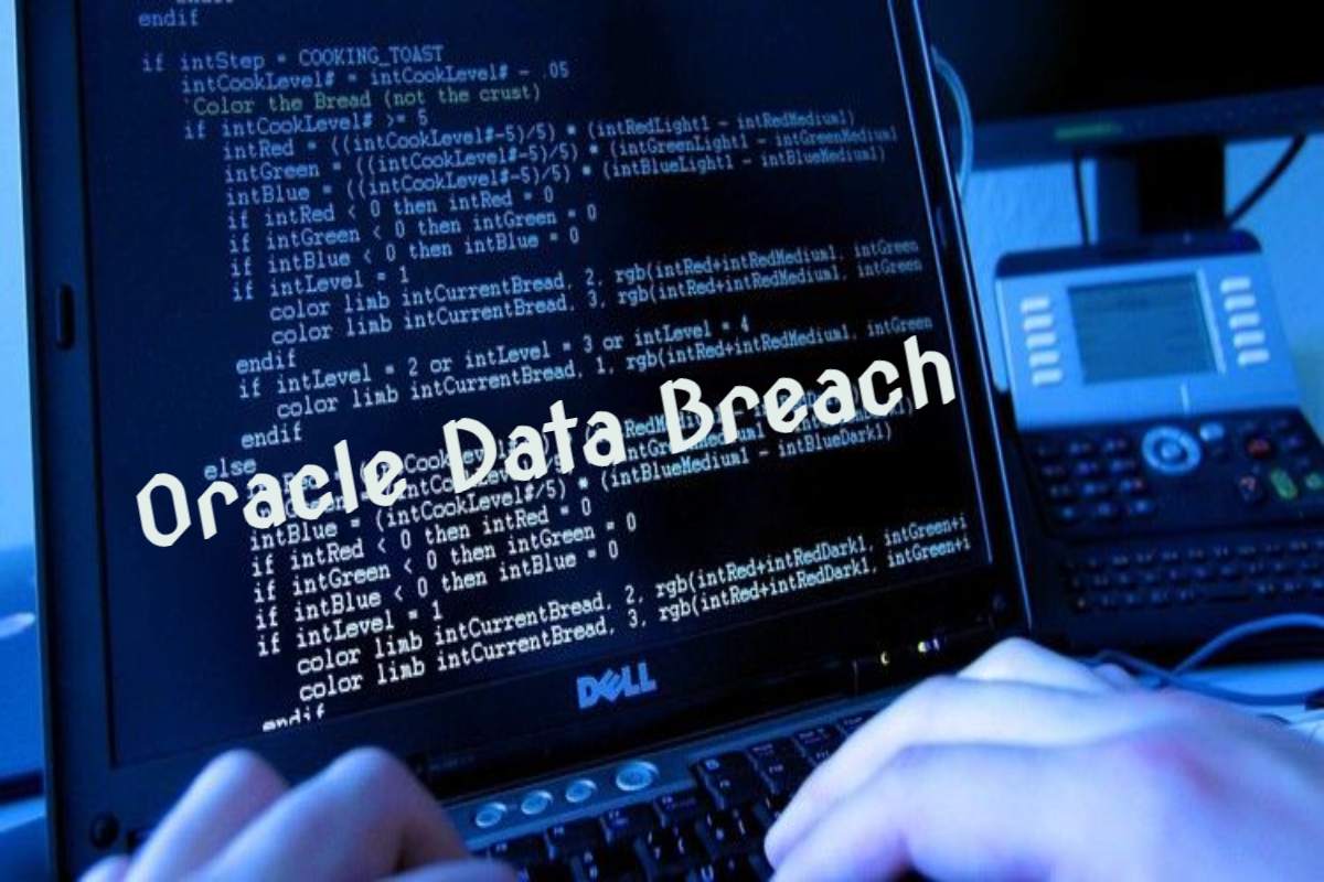 Oracle logo with warning icon for data breach