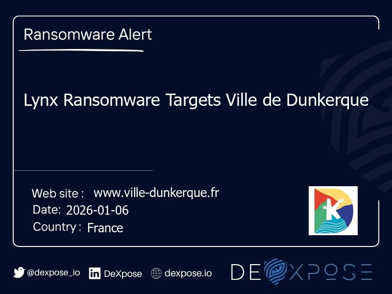 Lynx Ransomware Targets Ville de Dunkerque