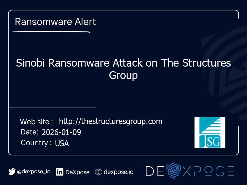 Sinobi Ransomware Attack on The Structures Group