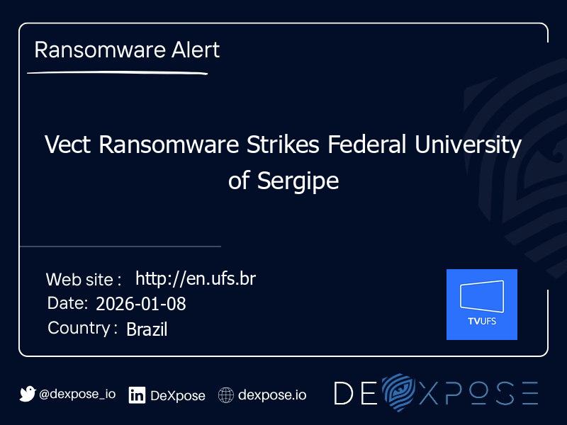Vect Ransomware Strikes Federal University of Sergipe