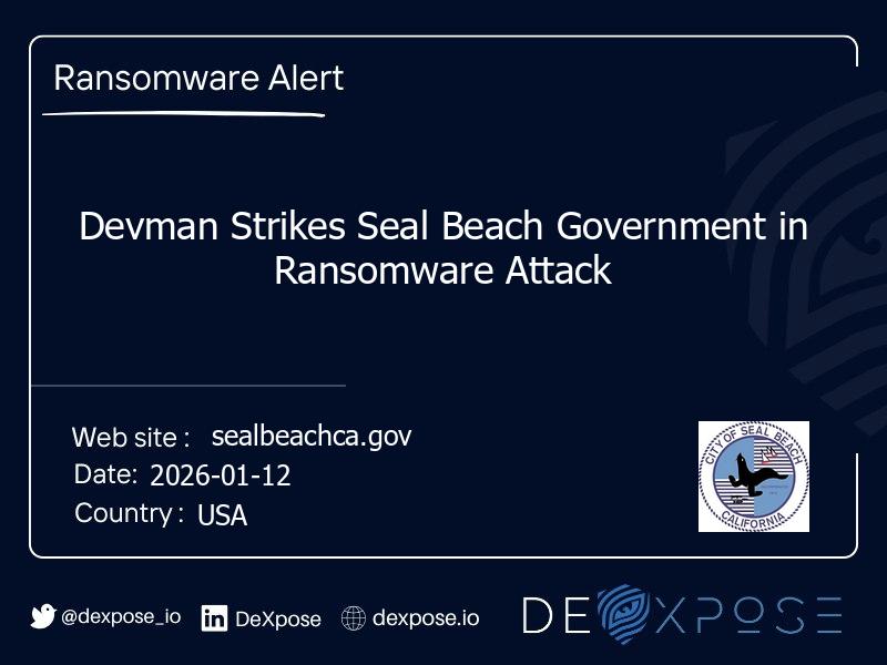 Devman Strikes Seal Beach Government in Ransomware Attack
