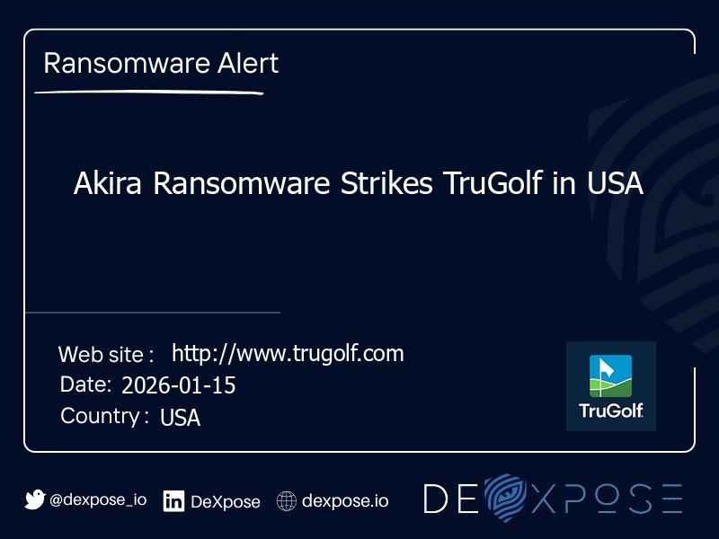 Akira Ransomware Strikes TruGolf in USA