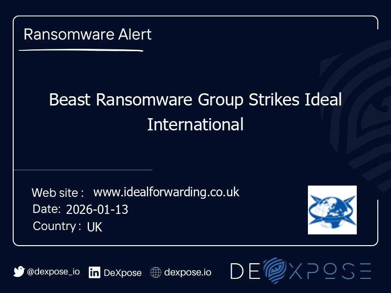 Beast Ransomware Group Strikes Ideal International