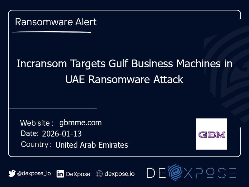 Incransom Targets Gulf Business Machines in UAE Ransomware Attack