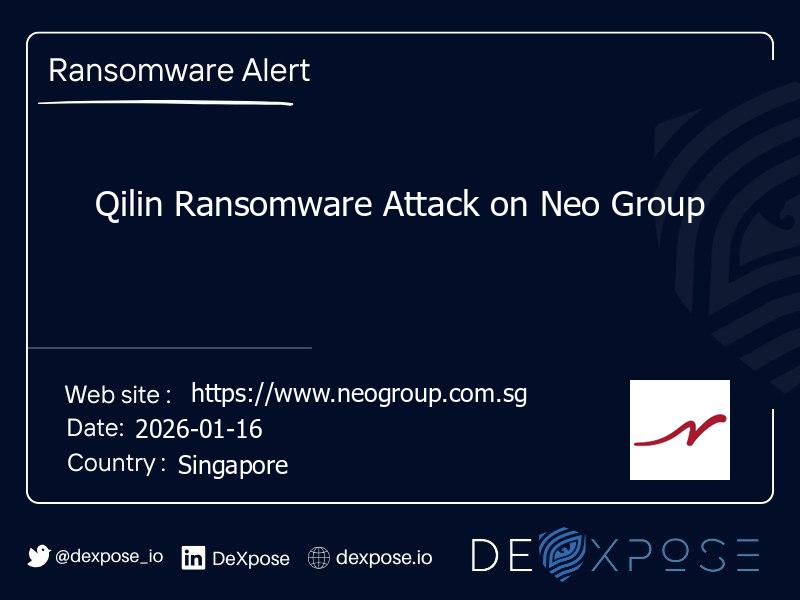 Qilin Ransomware Attack on Neo Group